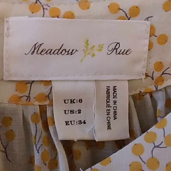 Anthroplogie Meadow Rue blouse, Sz 2, EUC - Picture 2 of 8